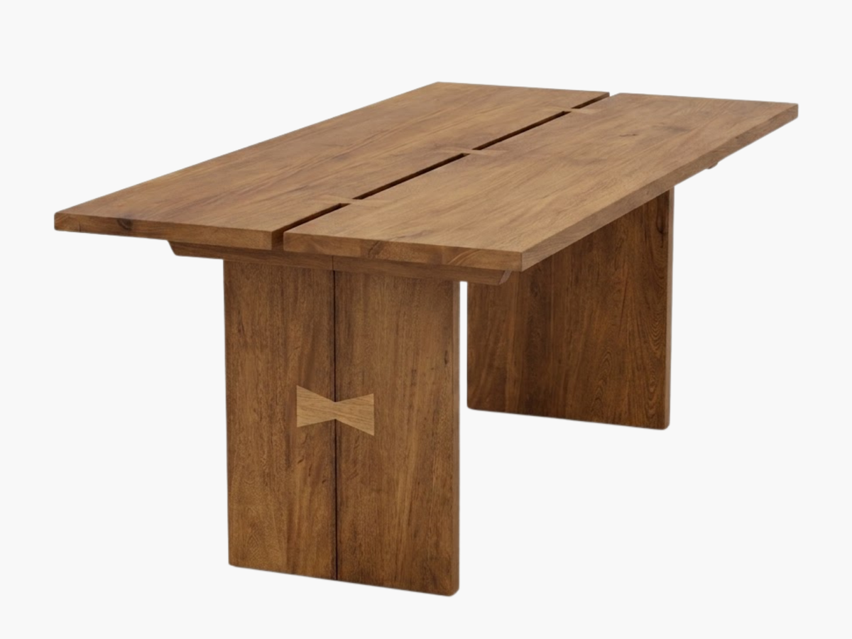 Mesa de Comedor Maciza en Flormorado con Corbatines
